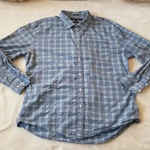 Tommy Hilfiger Mens Blue XL Long Sleeve Blue Shirt